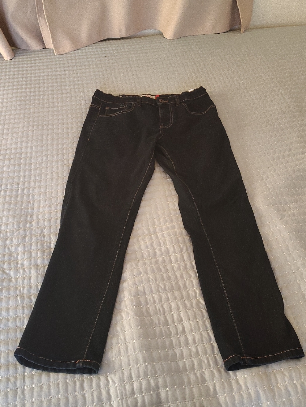 Lucky Brand Women’s Black Straight Leg Jeans with Contrast Stitching